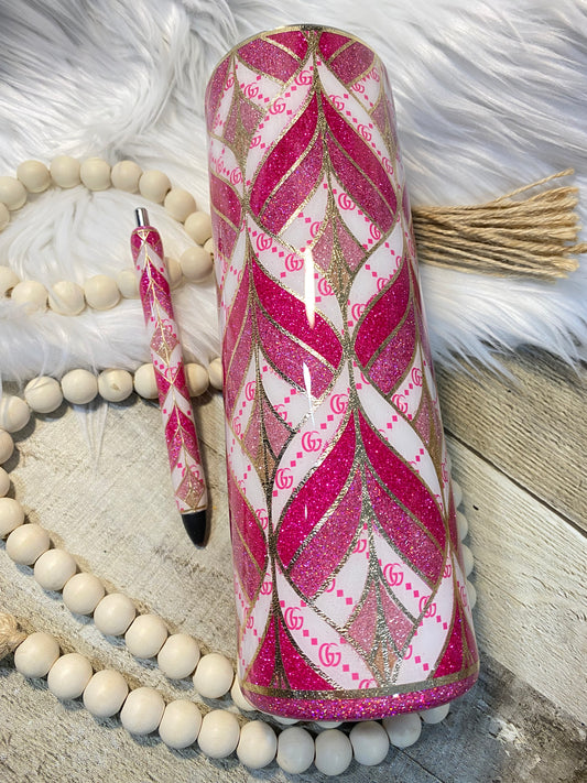 Custom Burst Glitter Tumbler